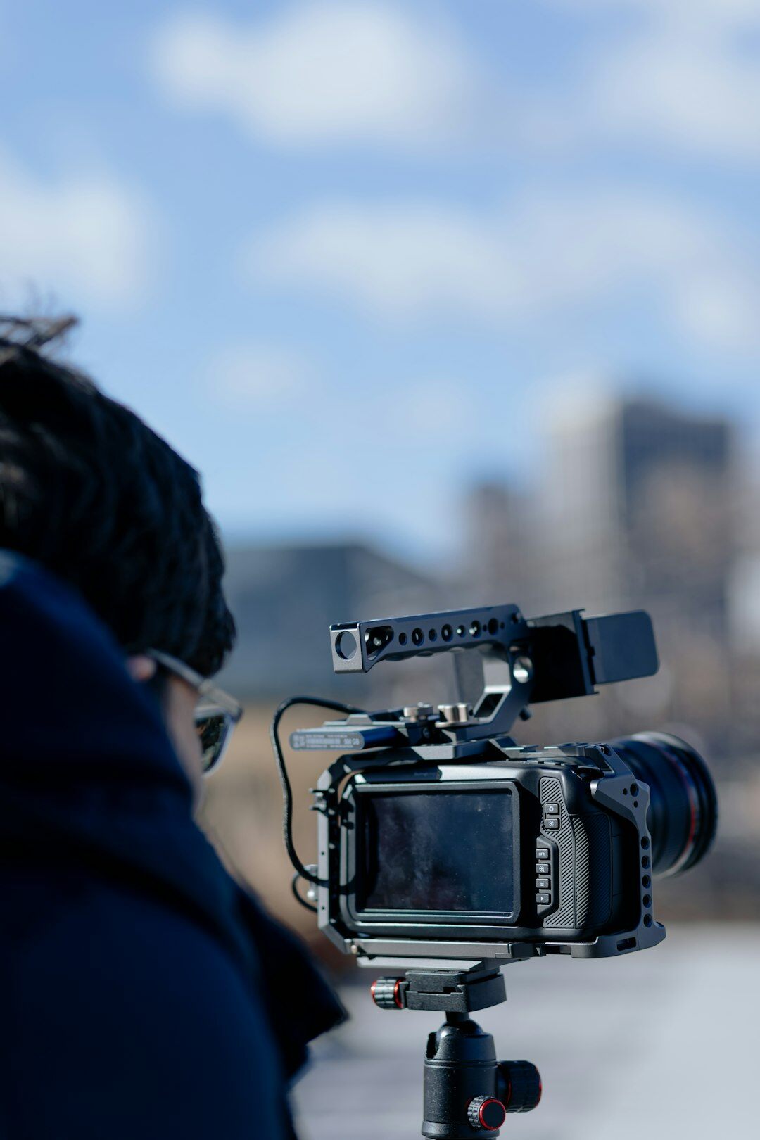 Camera operator filming a live television show